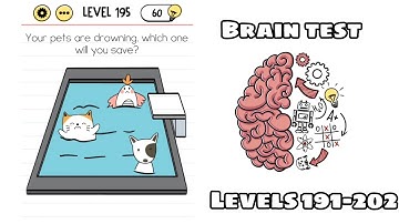 brain test tricky puzzles level 191 192 193 194 195 196 197 198 199 200 201 202 walkthrough