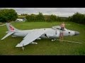 Harrier jump jet in my back garden enthusiast restores iconic plane