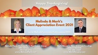 Melinda Flynn \& Mark McLeavy Thanksgiving Pie Giveaway 2021
