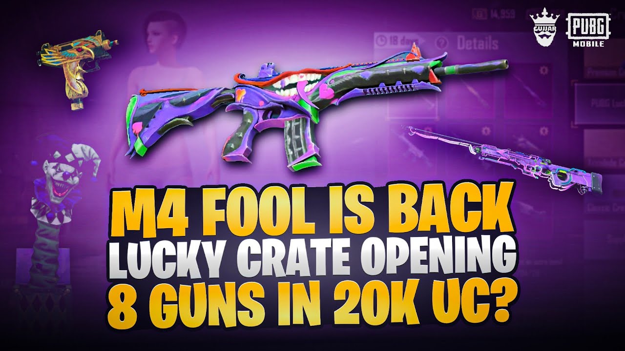 I got M416 Fool in first spin | 35,000$ UC lucky crate opening