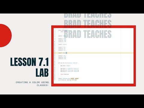 Python Lesson 7.1: Lab - Create a Class Color