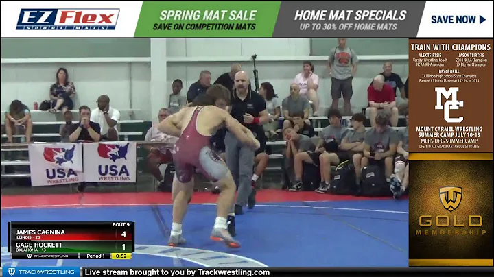 160 James Cagnina Illinois vs Gage Hockett Oklahom...