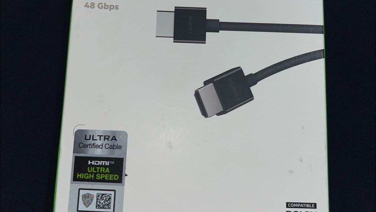 Belkin 8k/4k HDMI 2.1 Dolby vision support cable unboxing YouTube