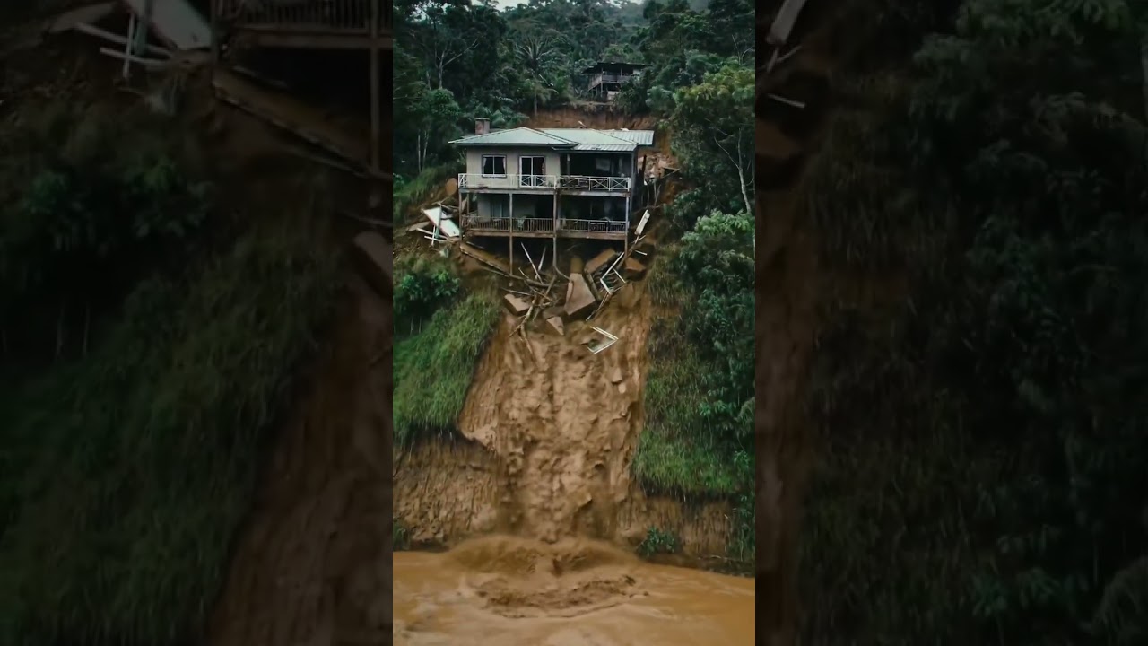 House Collapses Into Mudslide in Seconds