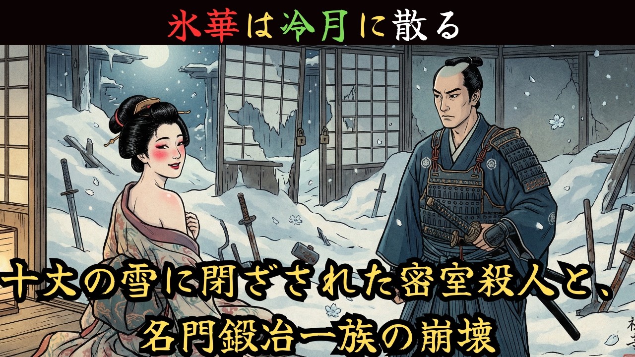 【朗読/推理小説/ミステリー】十丈の雪に閉ざされた密室殺人と、名門鍛冶一族の崩壊