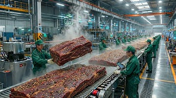 Inside a Modern Beef Jerky Factory - Full Process