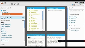 Quickly create multiple items (content objects) in eZ Publish