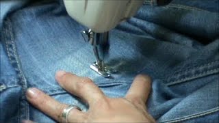 Zurcir o remendar un pantalÃ³n vaquero