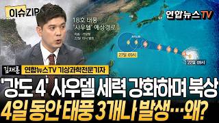 나흘 동안 태풍 3개 발생…전신주 뿌리째 뽑히는 '강도 4' 사우델 다음 주 오키나와 도착｜22일엔 3시간 만에 19호·20호 태풍 연달아 발생 [이슈ZIP] / 연합뉴스TV