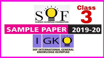 IGKO Class 3 Sample Paper 2019-20 International General Knowledge Olympiad