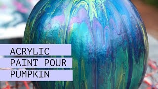 Acrylic Paint Pour Pumpkin: How-To Easy Dirty Pour Technique