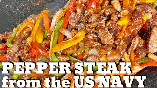 Easy Pepper Steak on the Griddle