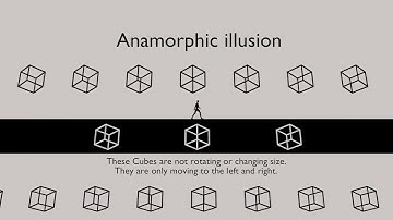 Anamorphic illusion - False Rotating Cubes - 3d Animation
