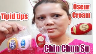 CHIN CHUN SU PINK & WITH BETA CAROTENE   OSEUR FACIAL CREAM/ ANTI ACNE❤ REVIEW /janewan vlogs