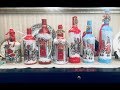 Christmas special -DIY,  How to decoupage and upcycle Christmas themed bottle, By Nargis Khan