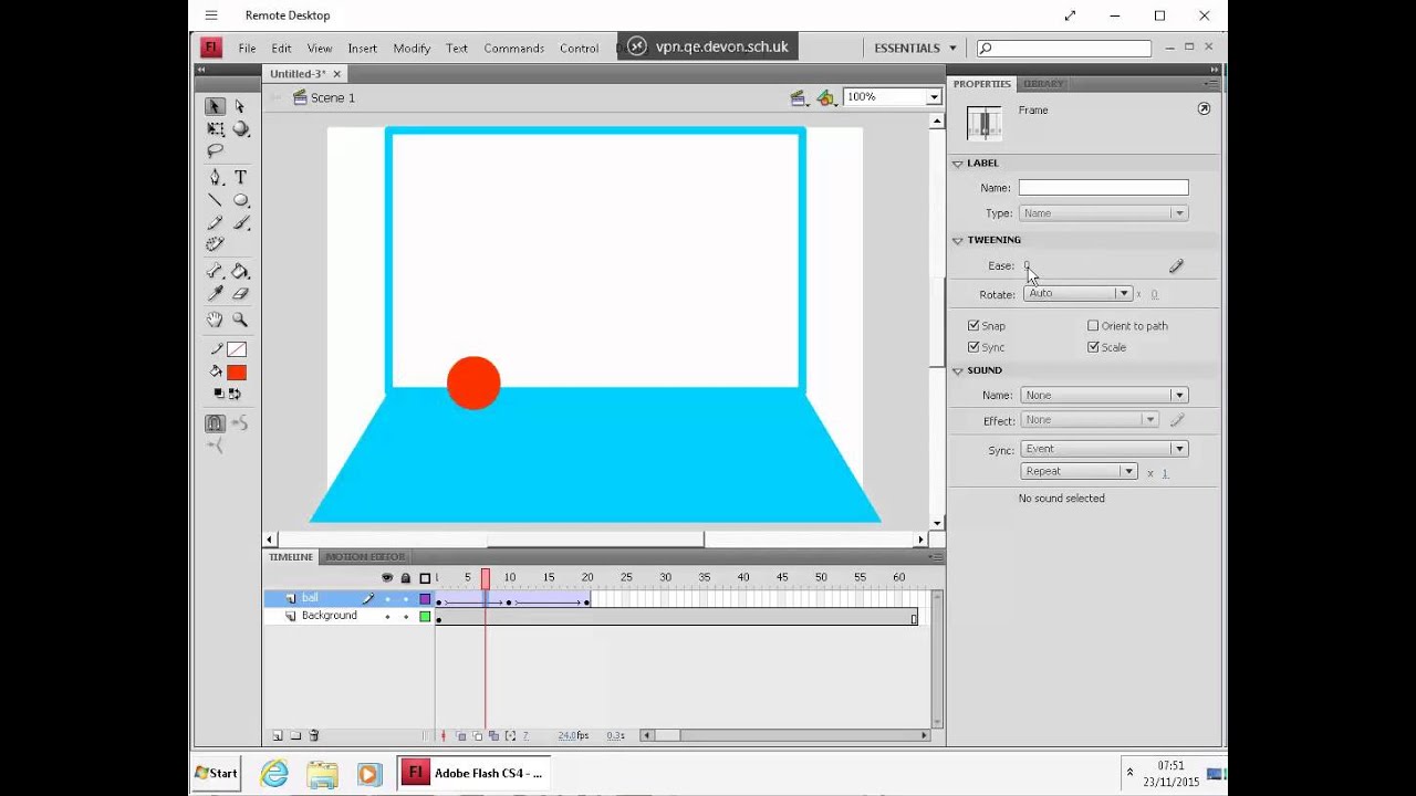 Flash Tutorial - Bouncing Ball part 1 - YouTube