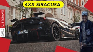 Arsenal footballer Aubameyang drives his new Ferrari 4xx Siracusa