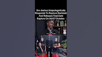 Bro Joshua Responds To Rapture Prophecy Backlash #uebertangellive #rapture #brojoshua