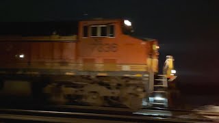 Two 70 mph BNSF Z trains flying west ft 72 mph Z-WSPSBD & Z-LPKLAC!! BNSF Transcon..1/29/26