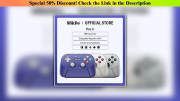 Must Buy 8BitDo Pro 3 Wireless Gaming Controller for Switch 1/2 Windows, Apple, with TMR Joysticks,