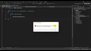 MAUI:The name InitializeComponent does not exist in the current context