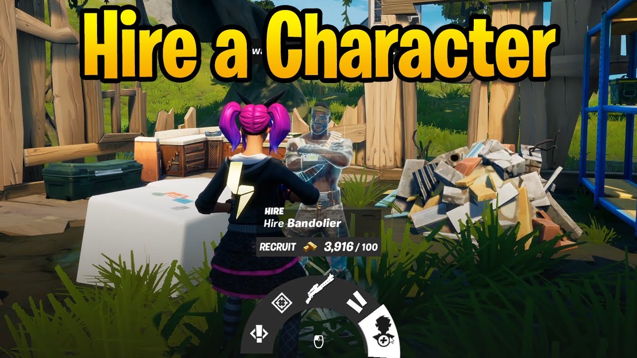 How to hire a character in Fortnite