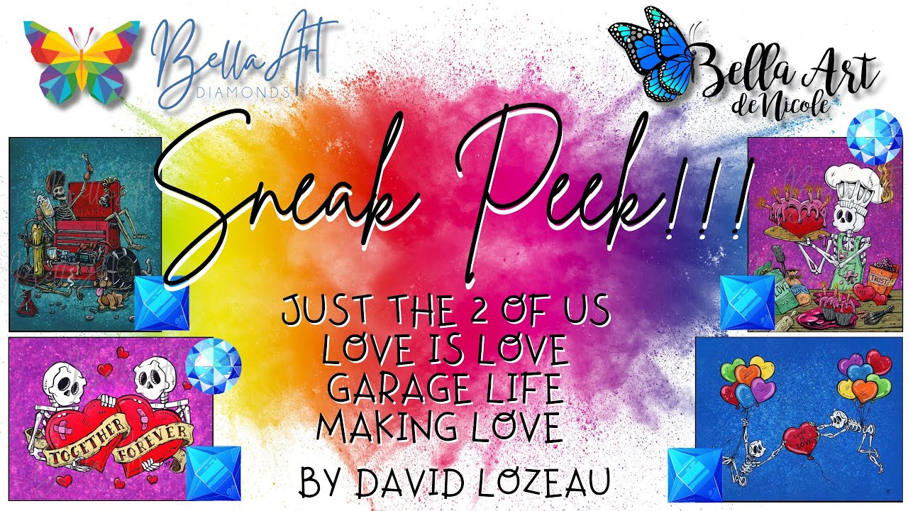 SNEAK PEEK of 4 David Lozeau #diamondpainting from Bella Art Diamonds