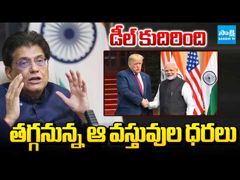 తగ్గనున్న ఆ వస్తువుల ధరలు | Piyush Goyal Press Conference on US India Trade Deal | Sakshi TV - SAKSHITV