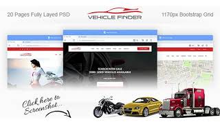 Vehicle Finder and Booking PSD Template | Themeforest Website Templates and Themes