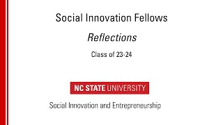 Social Innovation Fellows Reflections Class of 23-24