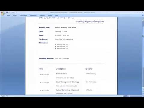 Meeting Agenda Templates