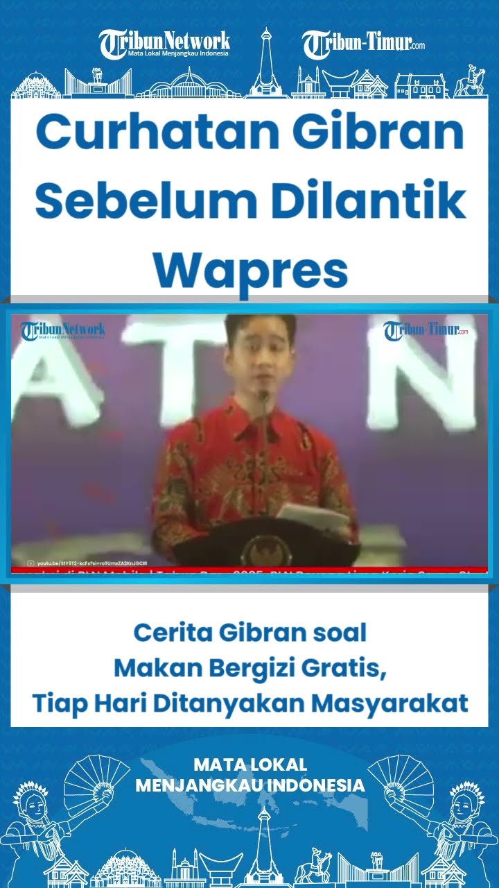SHORT Cerita Gibran soal Makan Bergizi Gratis, Tiap Hari Ditanyakan Masyarakat