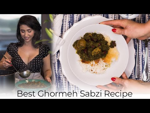 Ghormeh Sabzi recipe stew (khoresht)  Persian Iranian food recipe