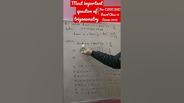 Most important question of inverse trigonometry for class 12 CBSE, JAC Board 2023 Exams #kvsexam2023