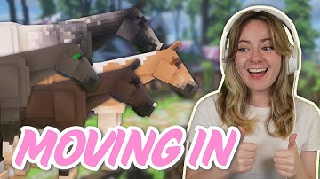 MOVING MY HORSES INTO THE NEW STABLE - Minecraft SWEM