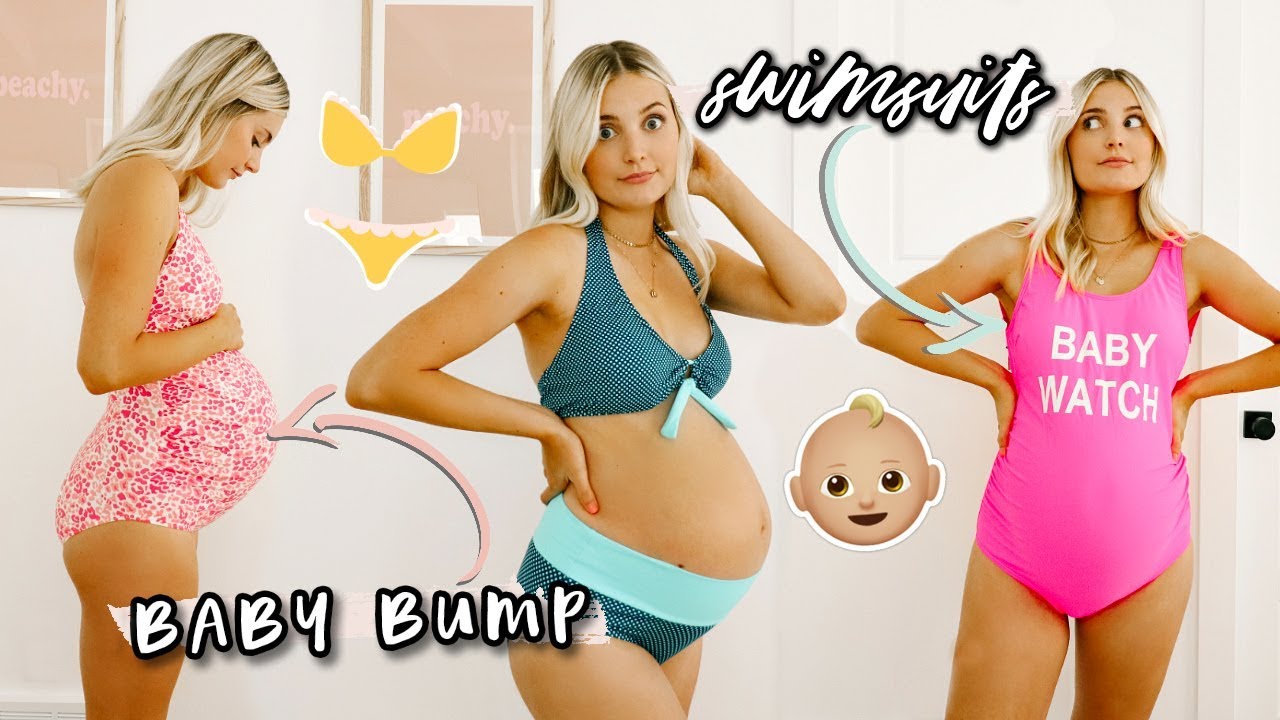 TRYING ON MATERNITY SWIMSUITS 9 MONTHS PREGNANT!