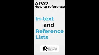 APA7th Referencing - In-text citations and the reference list