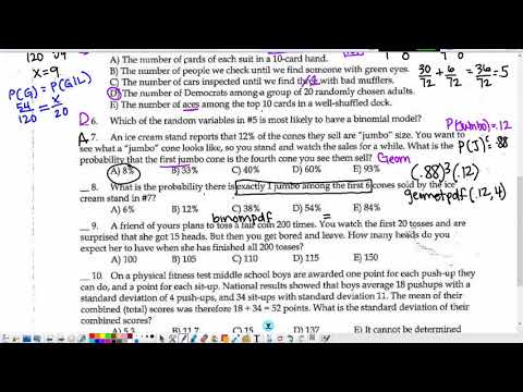Unit 4 AP Stats Review key - YouTube