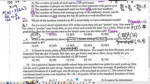 Unit 4 AP Stats Review key