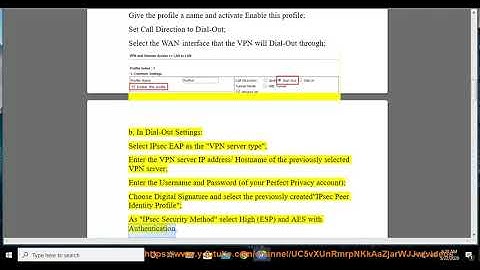 Set up Perfect Privacy VPN IPsec/IKEv2 on DrayTek Vigor Router