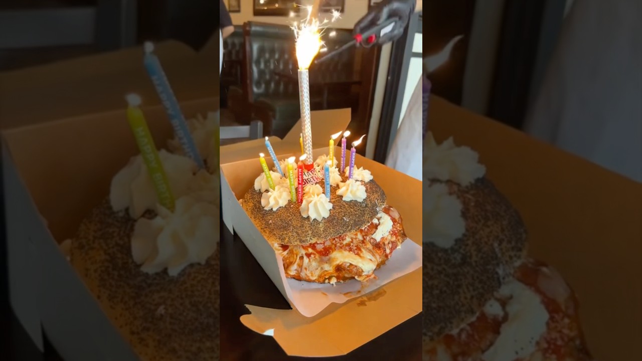 The CHICKEN PARM SANDWICH “BIRTHDAY CAKE” from Panko Pizza in Middletown, NJ! 🤯🍗🔥🤤 #DEVOURPOWER