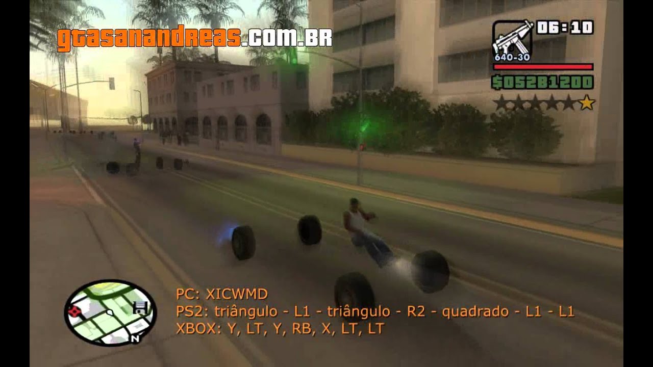 Código para deixar todos os carros invisíveis no GTA San Andreas 