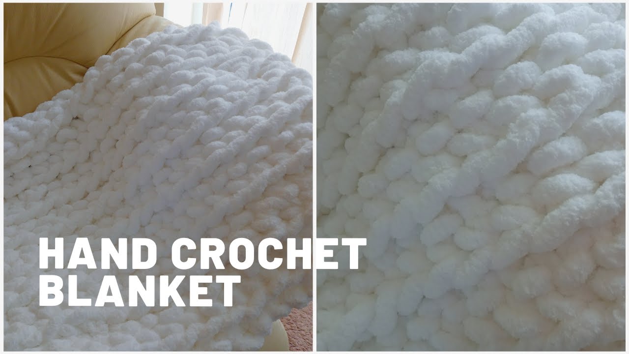 HAND/FINGER CROCHET BLANKET FOR ABSOLUTE BEGINNERS