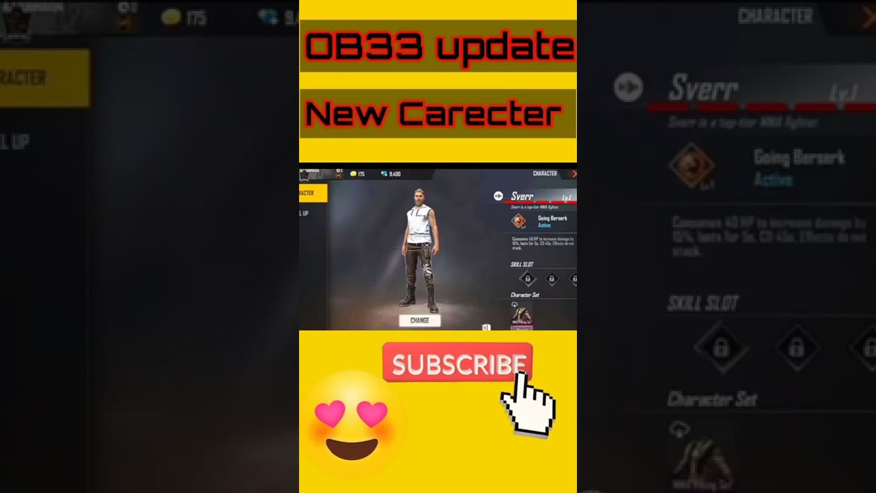 OB33 update New Carecter|| Free fire OB33 update New character|| OB33updatekebadNewCarecter 