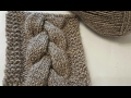 Простая коса спицами. How to knit an easy cable. subtitles