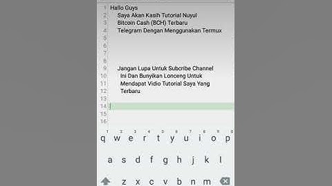 TUTORIAL NUYUL  BOT TELEGRAM (BCH) NEW SCRIPT MENGGUNAKAN TERMUX