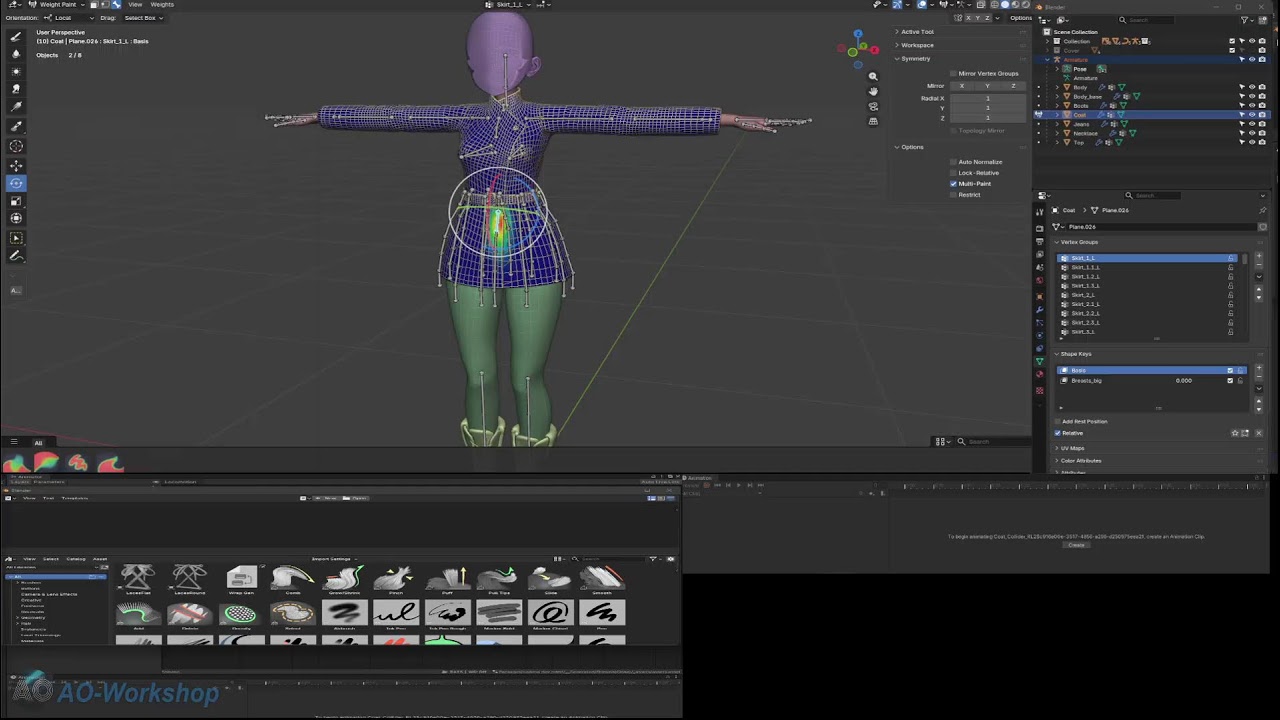 Working on VR outfit  | Blender / Unity / PS / Substance - Body Base 7