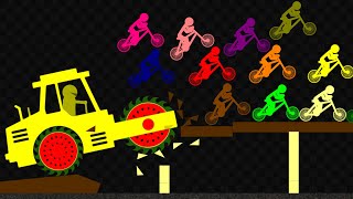 Survival Stickman Bicycle Race : The Road Roller