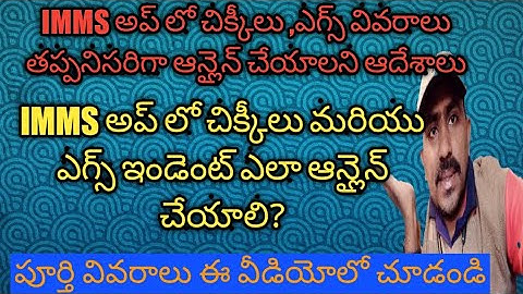 | How to online Eggs and Chikkies indent in IMMS App | full details |