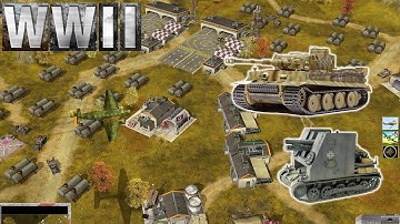 WW2 "Tiger 1" "Bison SPG" Germany 2 vs 2 USSR  | C&C Generals Zero Hour WW2 Mod